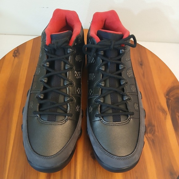 Nike Air Jordan 9 Golf Shoes Mens 9.5 Charcoal Black Red Outdoors FJ5934-002 - Picture 2 of 8